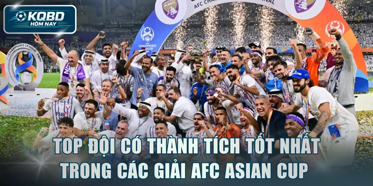 Top đội có thành tích tốt nhất trong các giải AFC Asian Cup